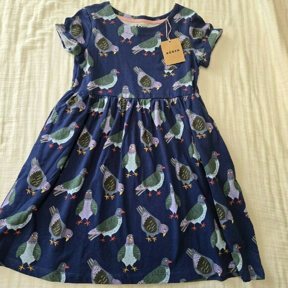 NWT Mini Boden Navy Starboard Pigeon Dress 7/8 - Picture 2 of 4